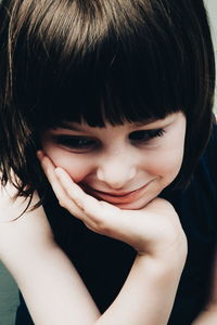 Close-up portrait of boy