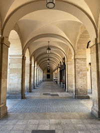 Empty archs corridor of building
