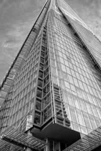 Low angle view of modern building against sky