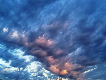 Low angle view of cloudy sky