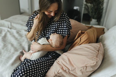 Mother with baby