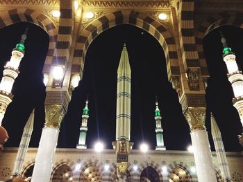 Low angle view of lit up at night