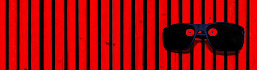 Full frame shot of red closed door