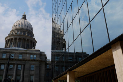 Low angle view of buildings against sky
