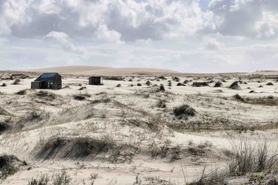 Scenic view of desert against sky