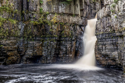 Scenic view of waterfall