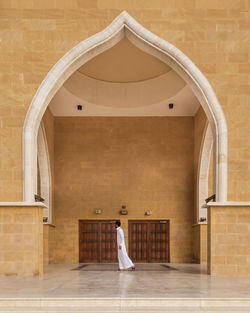 Man walking in mosque