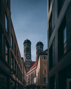 Low angle view of buildings in city