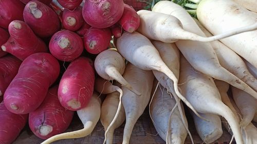 Full frame shot of vegetables at market stall