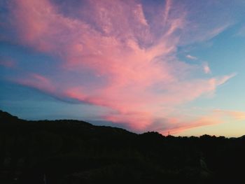 Scenic view of landscape against sky during sunset