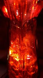 Close-up of light candle