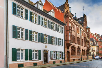 Street in historical center of freiburg, germany