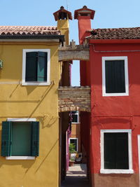 Low angle view of building on sunny day