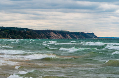 Scenic view of sea against sky