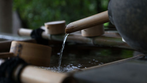 Close-up of water fountain