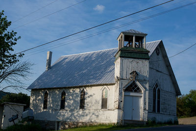 Low angle view of building against sky