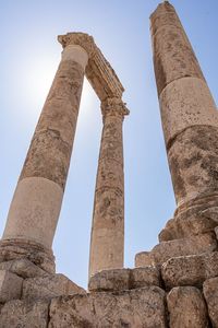 Low angle view of old ruins