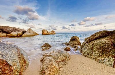 Rocks on beach