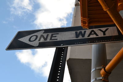 Low angle view of road sign