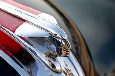 Cropped image of vintage car part