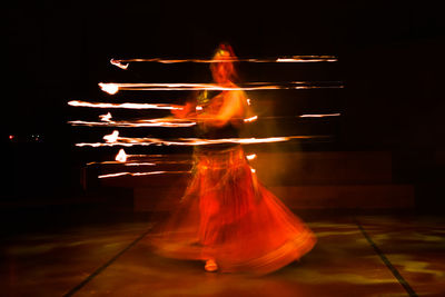 Light painting at night