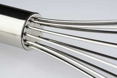 Closeup image of a whisk for bakery over white background