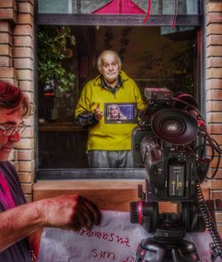 Portrait of people working at store