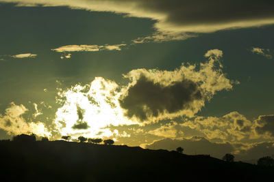 Low angle view of storm clouds in sky