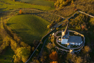 High angle view of landscape