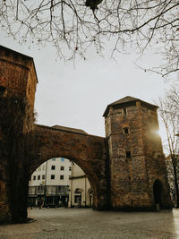 Low angle view of historic building against sky