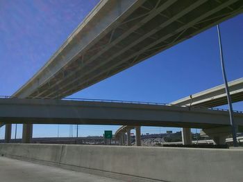 Low angle view of bridge against clear sky