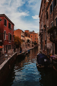 View of canal along buildings