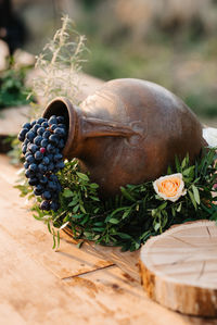 Close-up of fruit on table