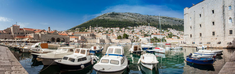 Dubrovnik city old port fortifications and mount srd