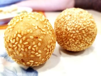 Close-up of bread on table