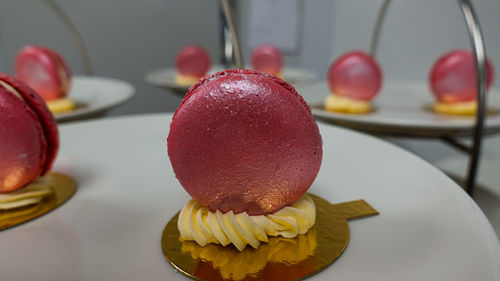 Close-up of cake on table