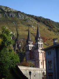 View of church with mountain in background