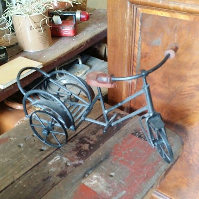 indoors, wood - material, table, high angle view, metal, close-up, still life, work tool, wooden, old, part of, equipment, no people, wood, obsolete, metallic, abandoned, old-fashioned, handle, messy