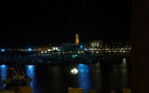 Illuminated city at night