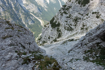 Scenic view of waterfall