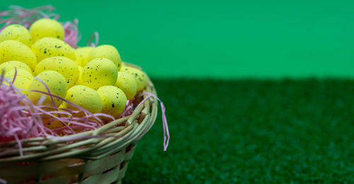 Close-up of fruits in basket