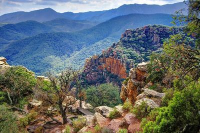 Mountain landscape near benitandus village, castellon. spain