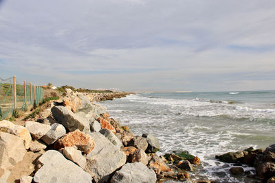 Scenic view of sea against sky