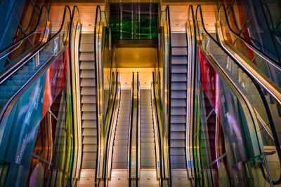 Full frame shot of escalators