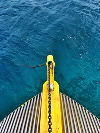 High angle view of boat in sea