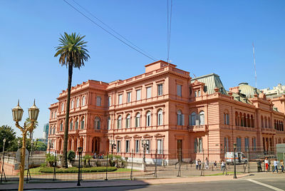 Casa rosada or the pink house on plaza de mayo square in buenos aires, argentina