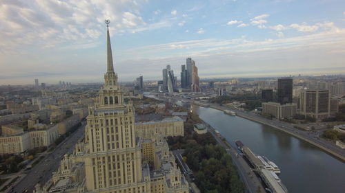 High angle view of eiffel tower