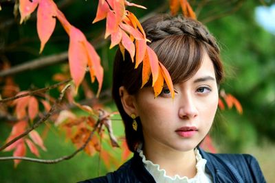 Close-up portrait of a girl