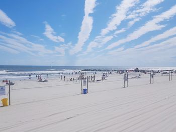 Panoramic view of people on beach