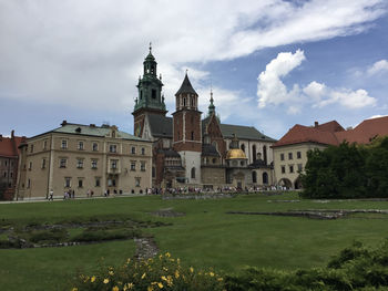 The parish house and the wawel cathedral on wawel hill, sigismund's chapel and vasa dynasty chapel.